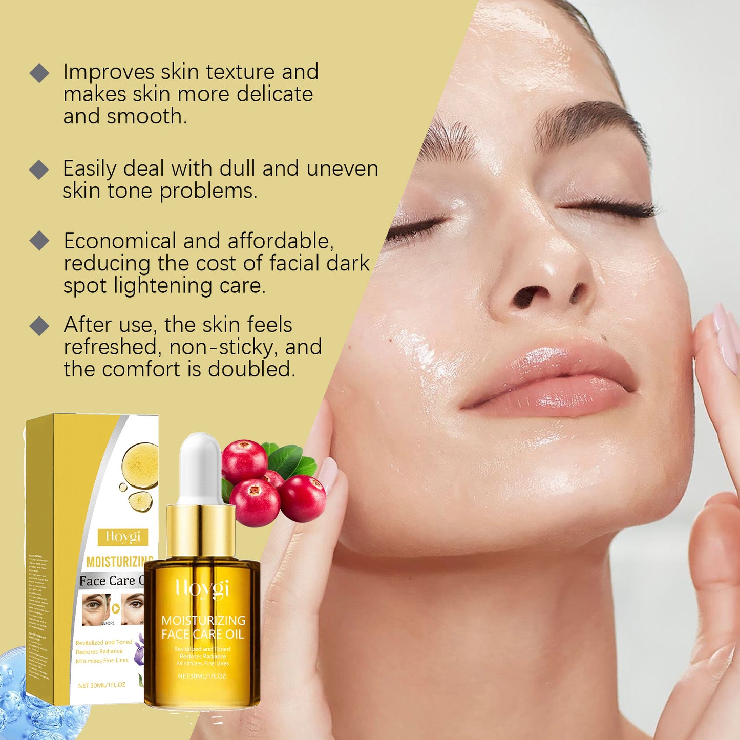 Hyaluronic Acid Facial Essential Oil - Moisturizing & Brightening Essence
