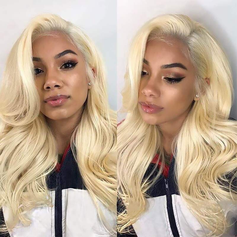 Honey Blonde 613 Body Wave 13x4 Lace Front Human Hair Wig