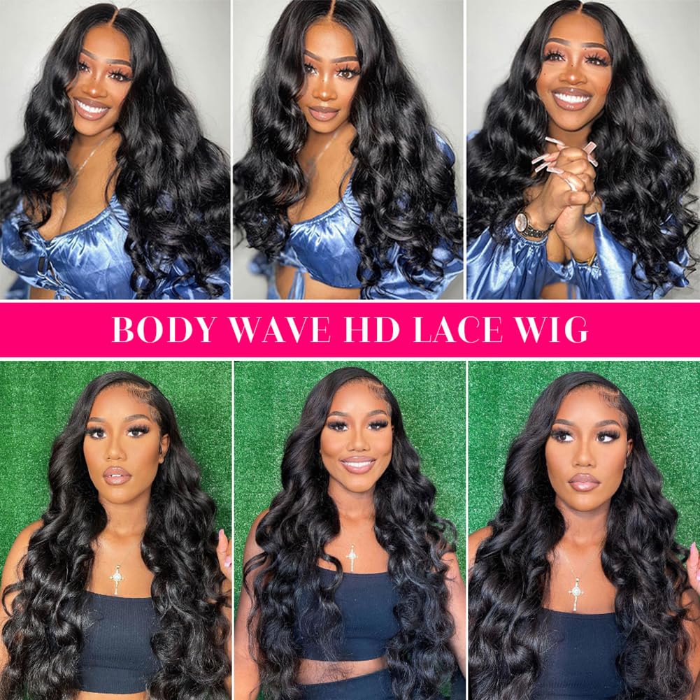 Body Wave 13x6 Lace Front Human Hair Wig - Natural Color