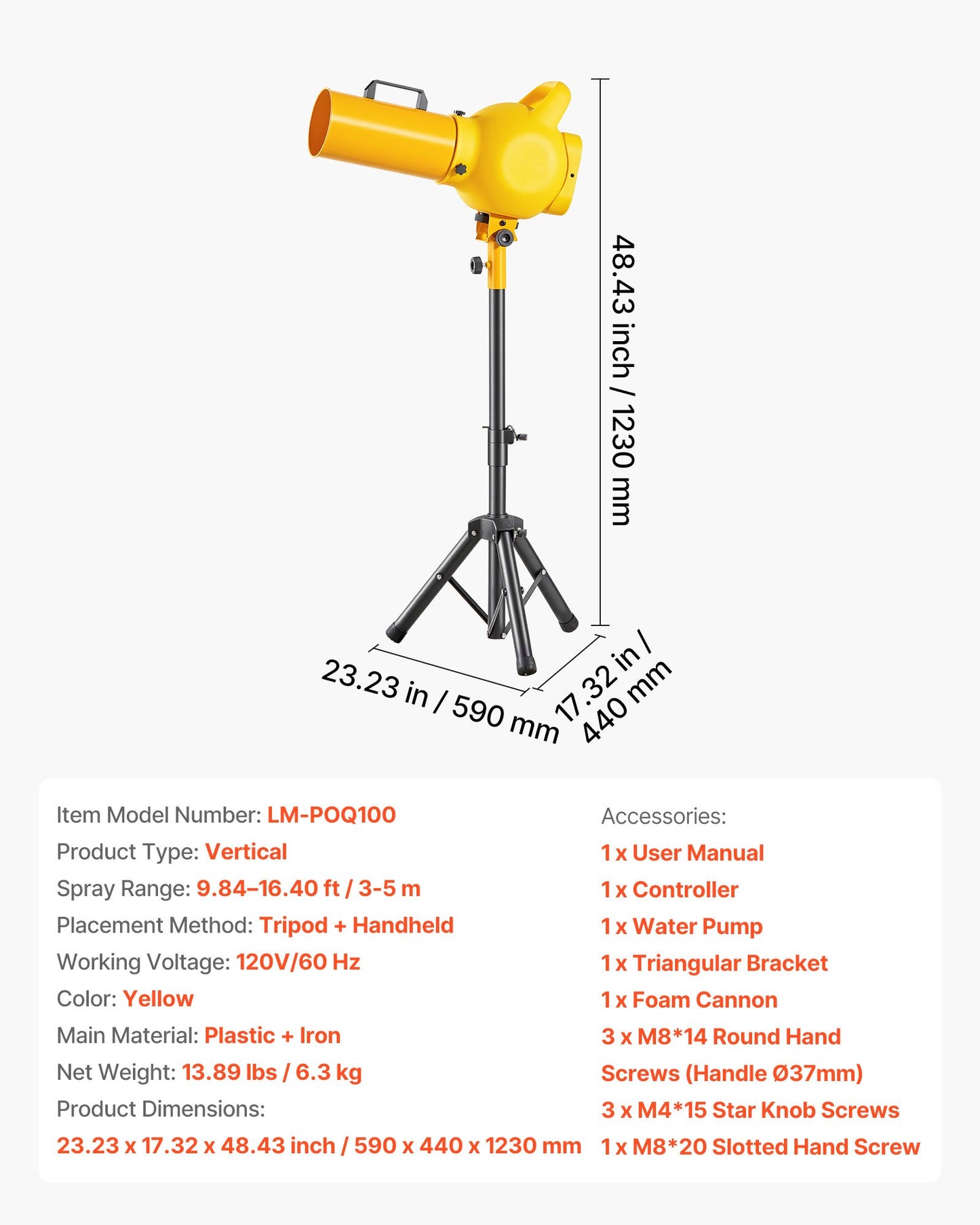 Handheld Foam Machine for Parties - Bubble Cannon with Fan & Triangular Support