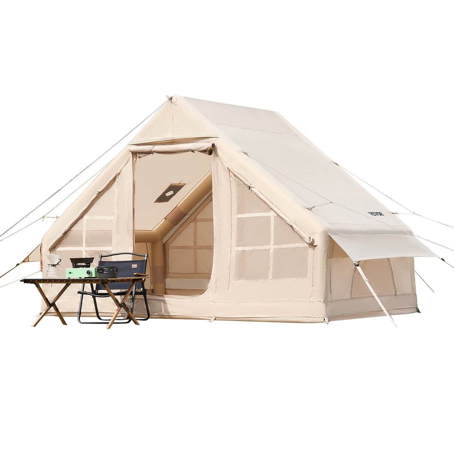 Inflatable Camping Tent for 3-5 People with Pump, Waterproof & Easy Setup