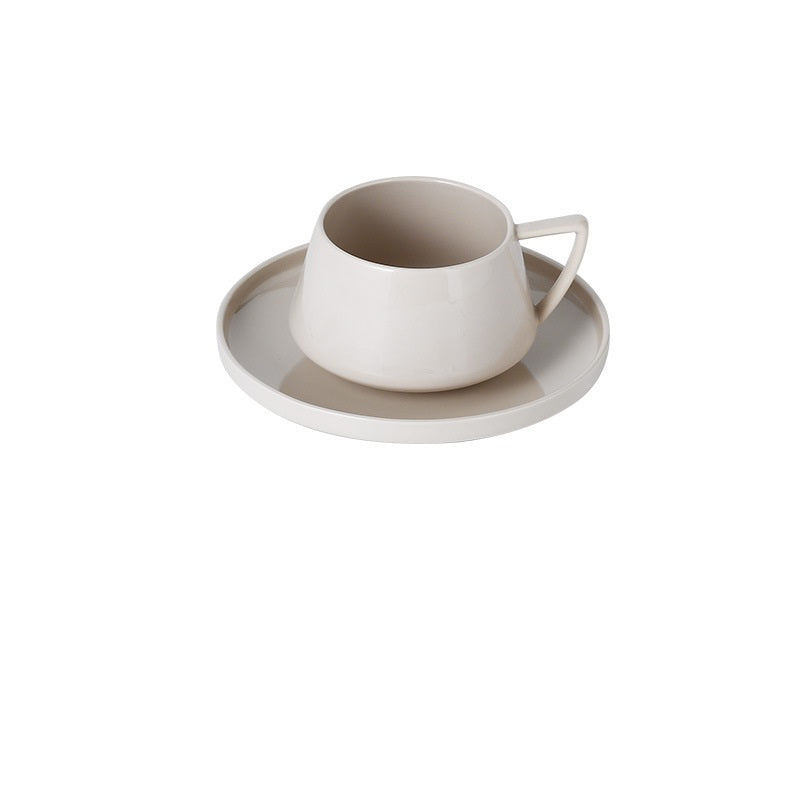 Home Office Coffee Mug and Saucer Set - Light Luxury Porcelain Drinkware