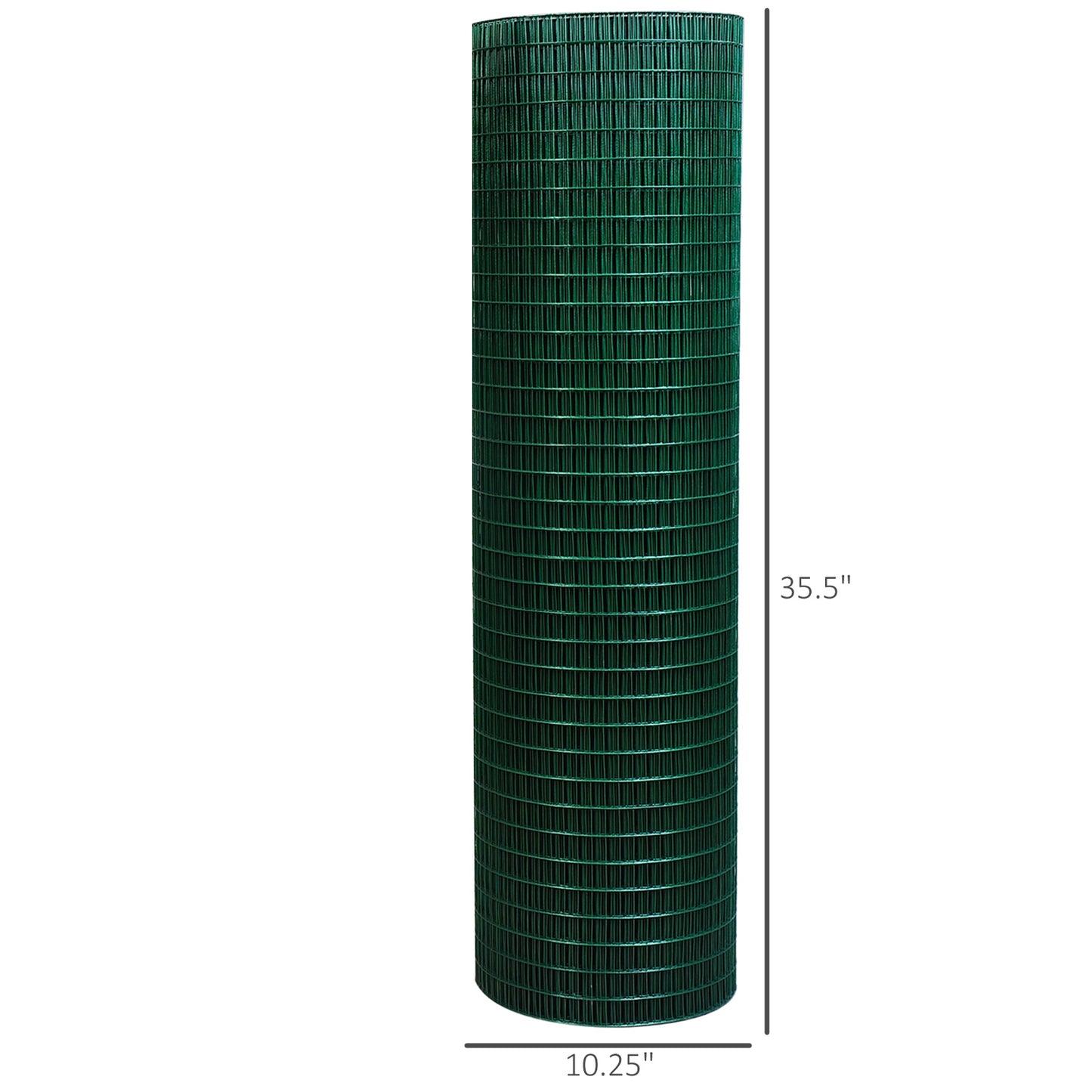 PVC Coated Steel Garden Fencing Mesh for Poultry, Animal Enclosures, and Gardens - Dark Green, 930x265x270mm