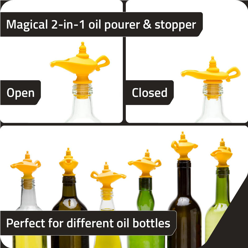 Oil Pourer and Stopper - Silicone Spout for Olive Oil