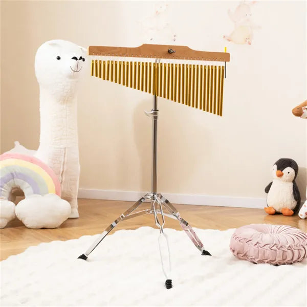36-Tube Wind Chime with Adjustable Tripod Stand - Portable Percussion Instrument
