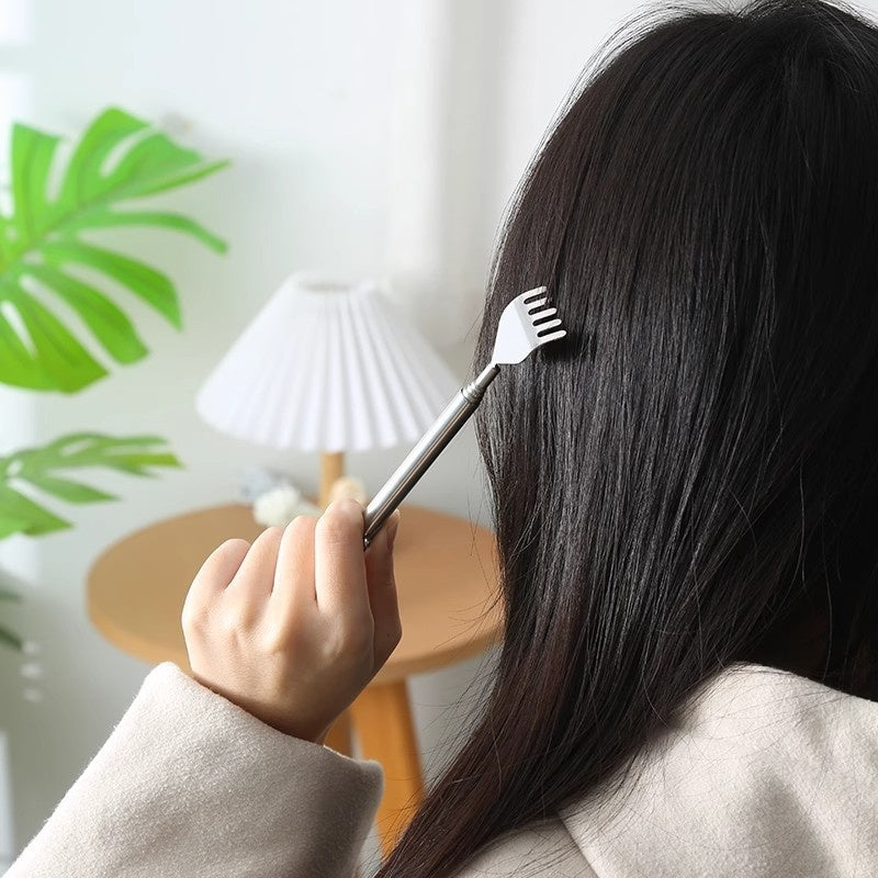 Retractable Back Scratcher with Pen Clip - Full-Body Massage Tool
