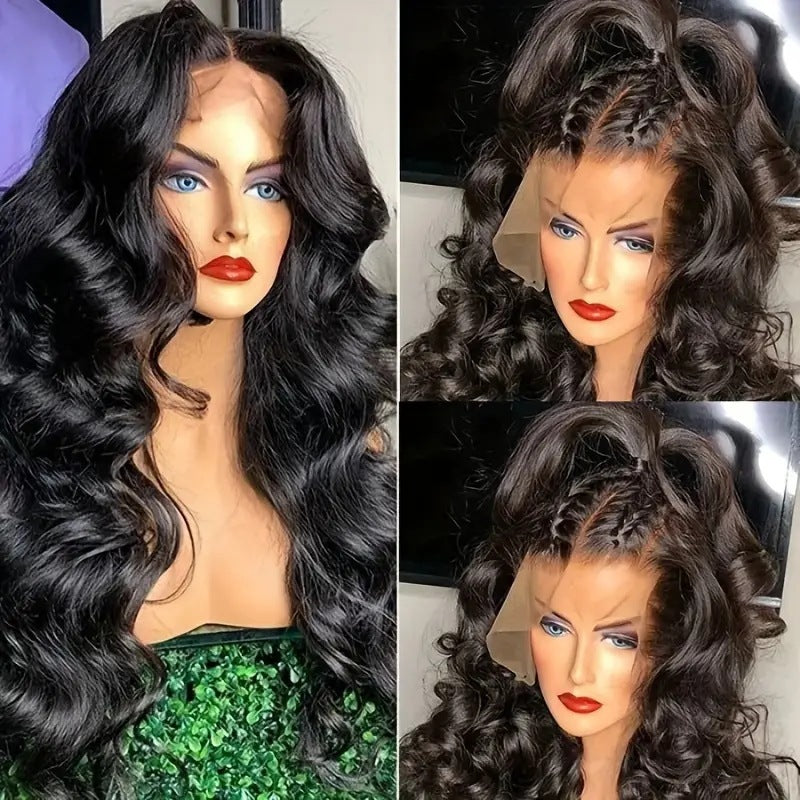 Full Head Curly Wig with Lace Front and Big Wave Curls - Multiple Lengths & Colors