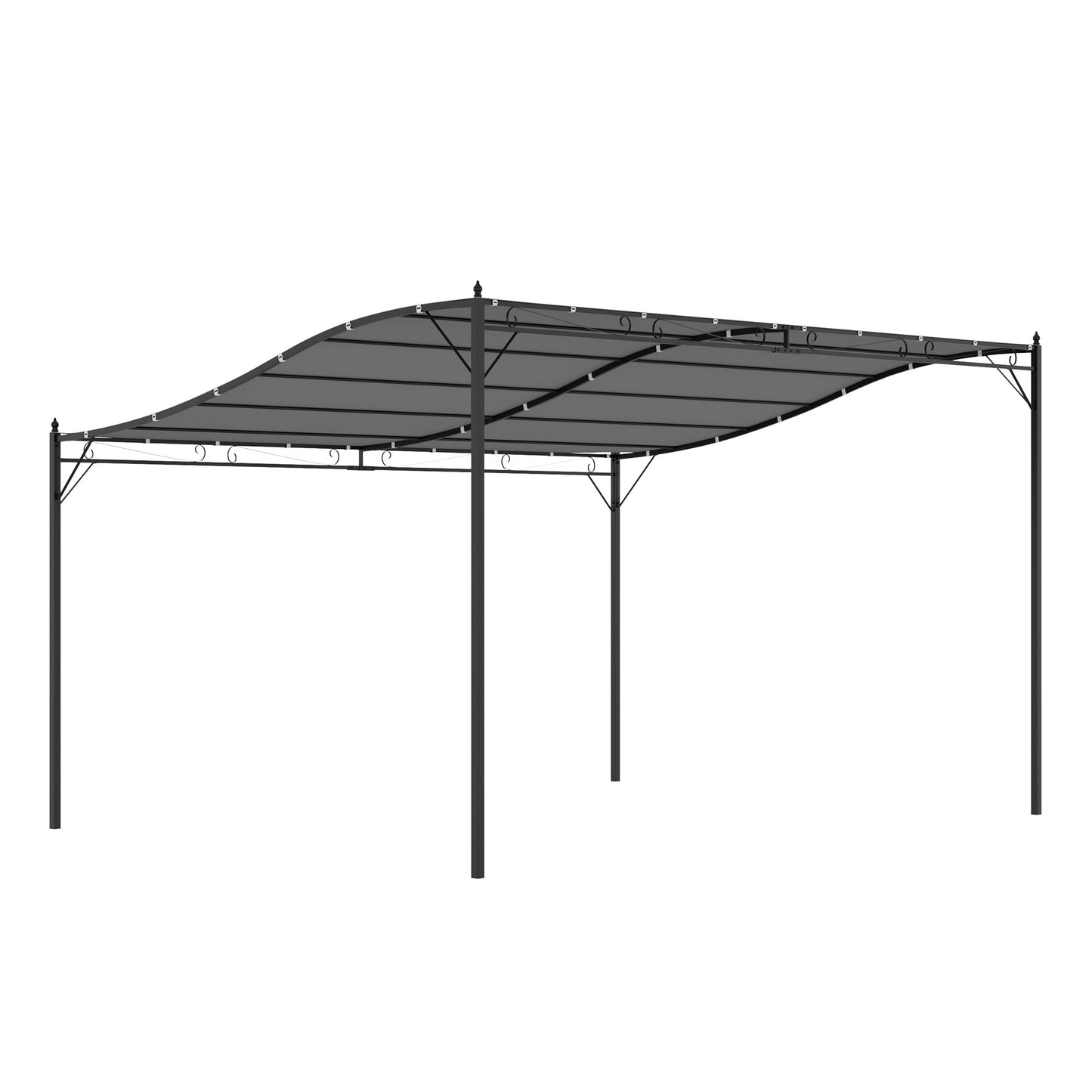 10' x 13' Outdoor Pergola Gazebo with Weather-Resistant Canopy