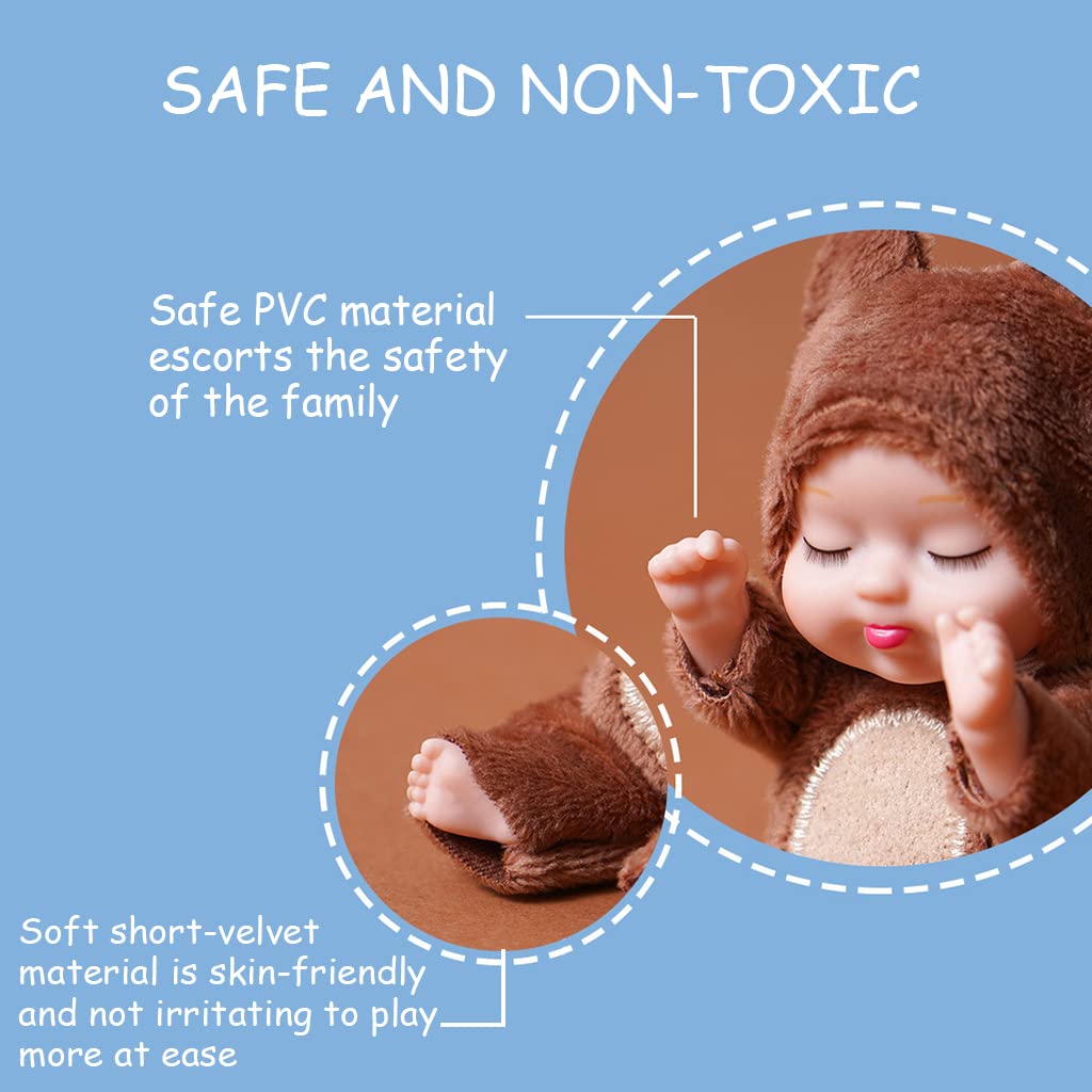 Set of 6 Realistic Baby Plush Dolls - Soft Toy Gift for Girls