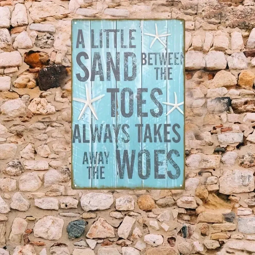 Metal Tin Wall Decoration - 20 cm x 20 cm Art Sign