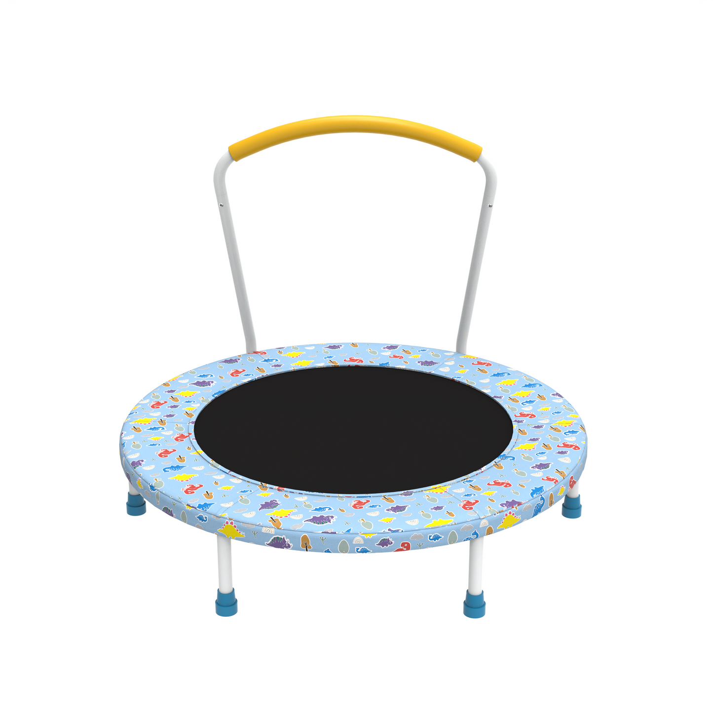 36-Inch Mini Trampoline for Kids 1-6 with Handle - Blue