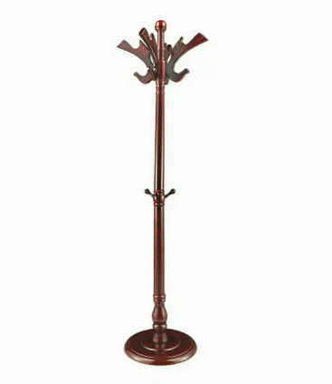Solid Wood Coat Rack with Vertical Hanging Hooks - Modern Home Storage