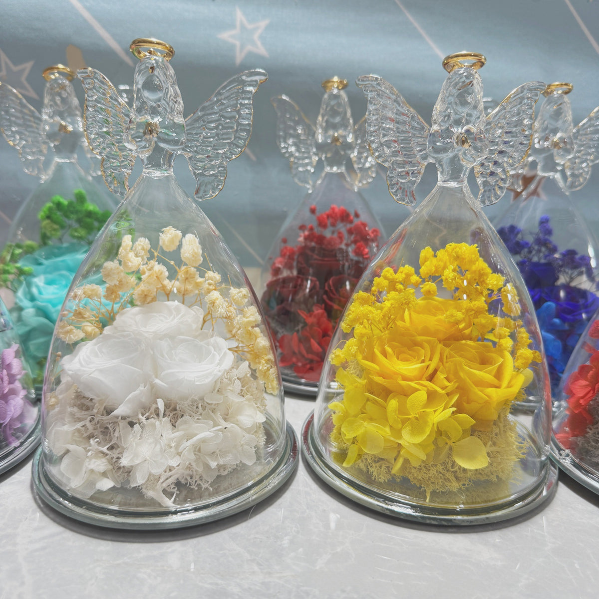Christmas & Valentine's Day Rose Bouquet Ornament with Light - Handmade Gift