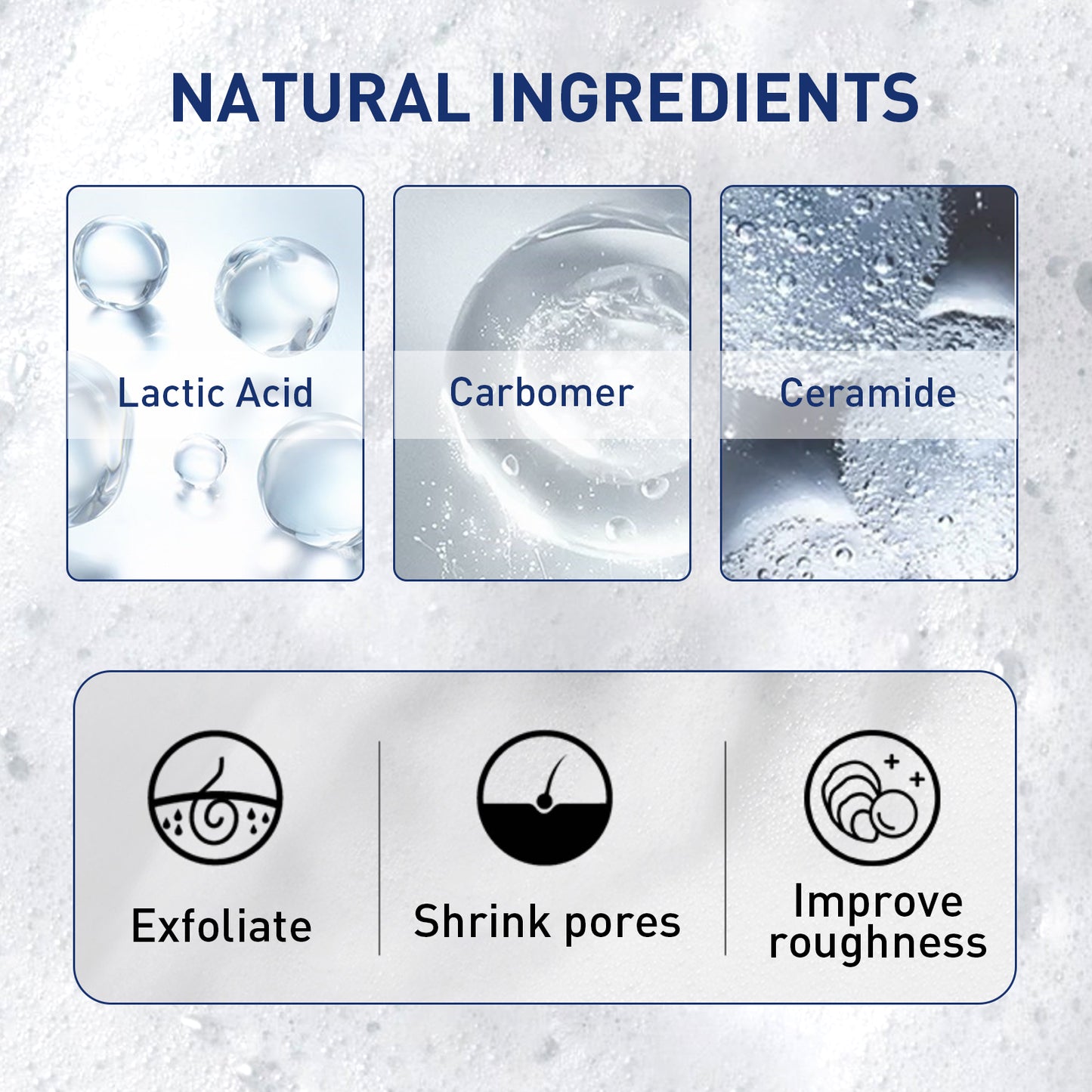 Exfoliating Facial Mousse - Deep Pore Cleansing & Oil Control Foam