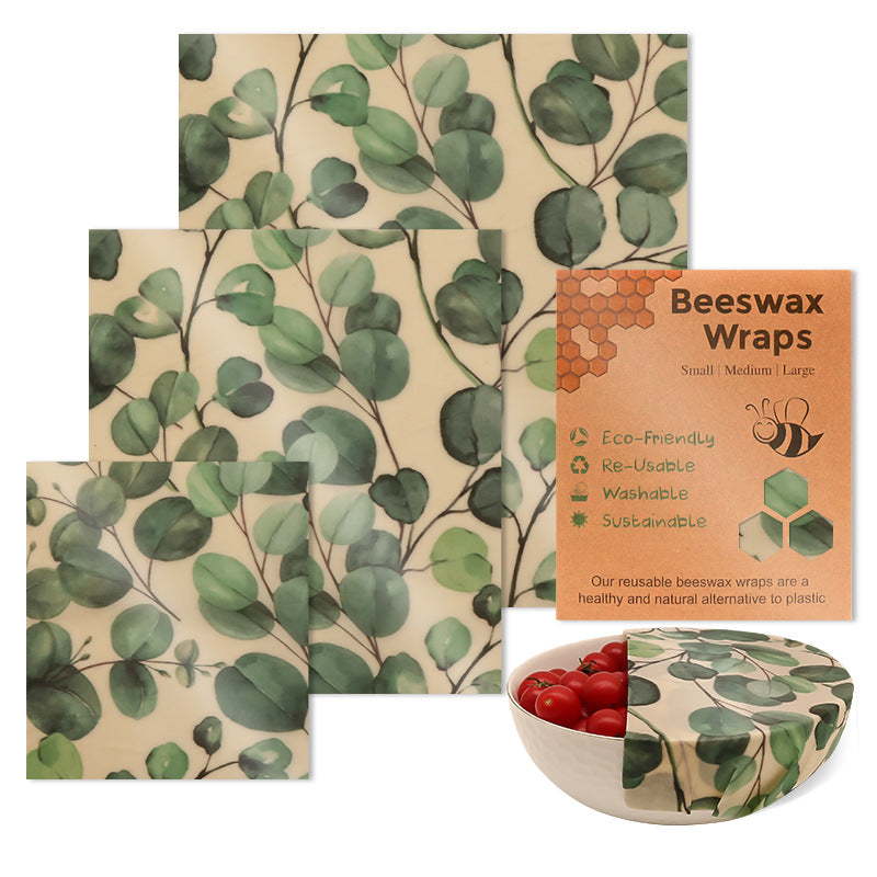 Beeswax Food Wraps Reusable Preservative Cloths Eco-Friendly Food Storage