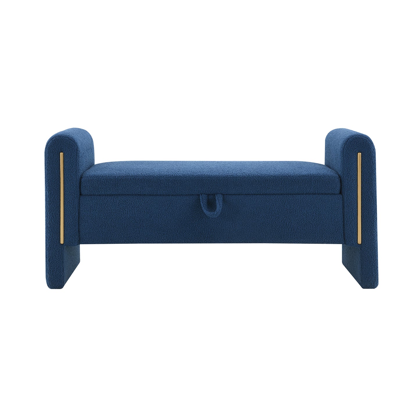 Modern Teddy Bed End Bench With Arms And Storage,Upholstered Large