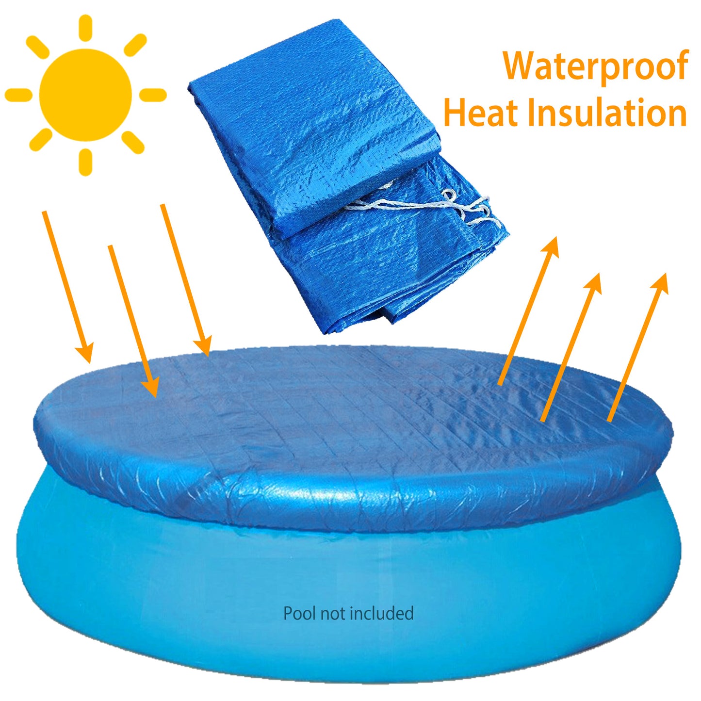 Waterproof Pool Cover for Inground & Above Ground Pools - Dustproof & Heat Retaining
