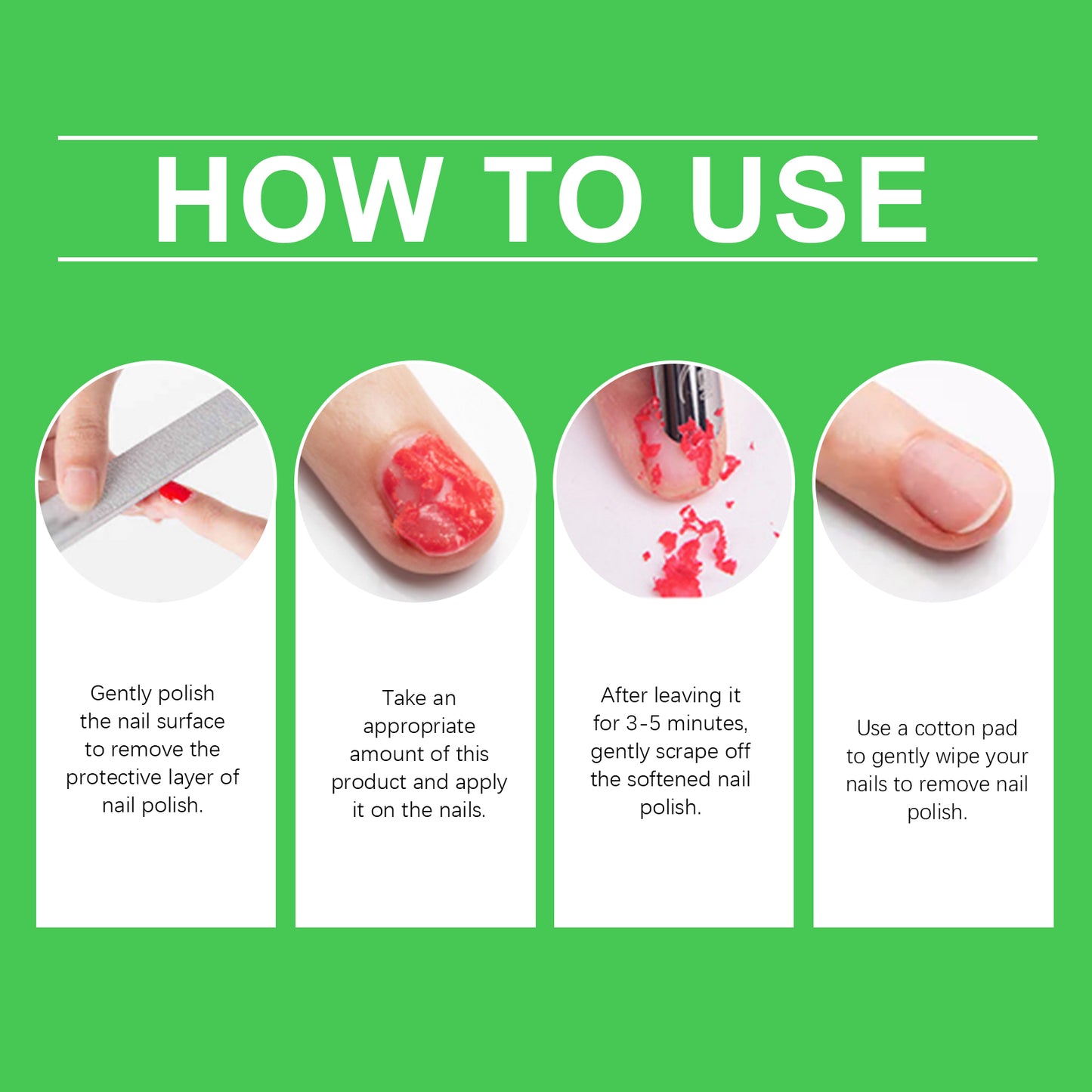 Gentle Nail Polish Remover Solution - Fast-Acting Moisturizing Formula