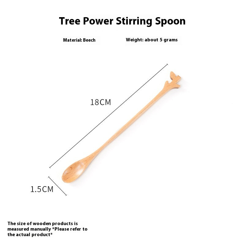 Wooden Honeycomb Stirring Spoon Long Handle Kitchen Utensil