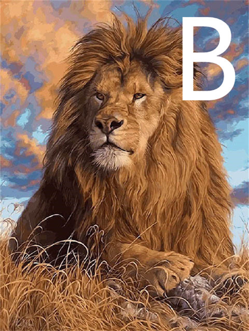 5D Diamond Embroidery Kit Lion Animal Cross Stitch DIY Art Craft Set