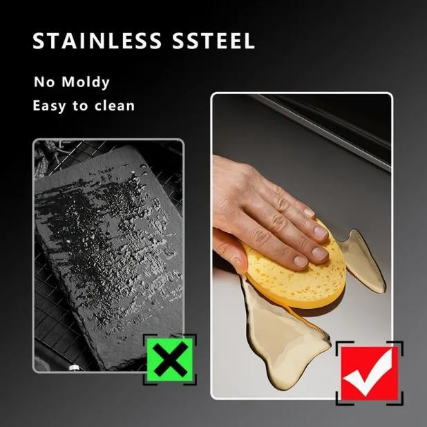 Stainless Steel Baking & Kneading Mat for Kitchen & Countertop - 40x60cm