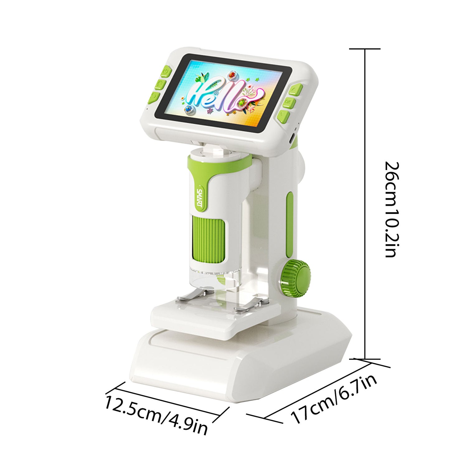 Kids Digital Microscope 1600X with 4-Inch 1080P Screen Portable Science Kit