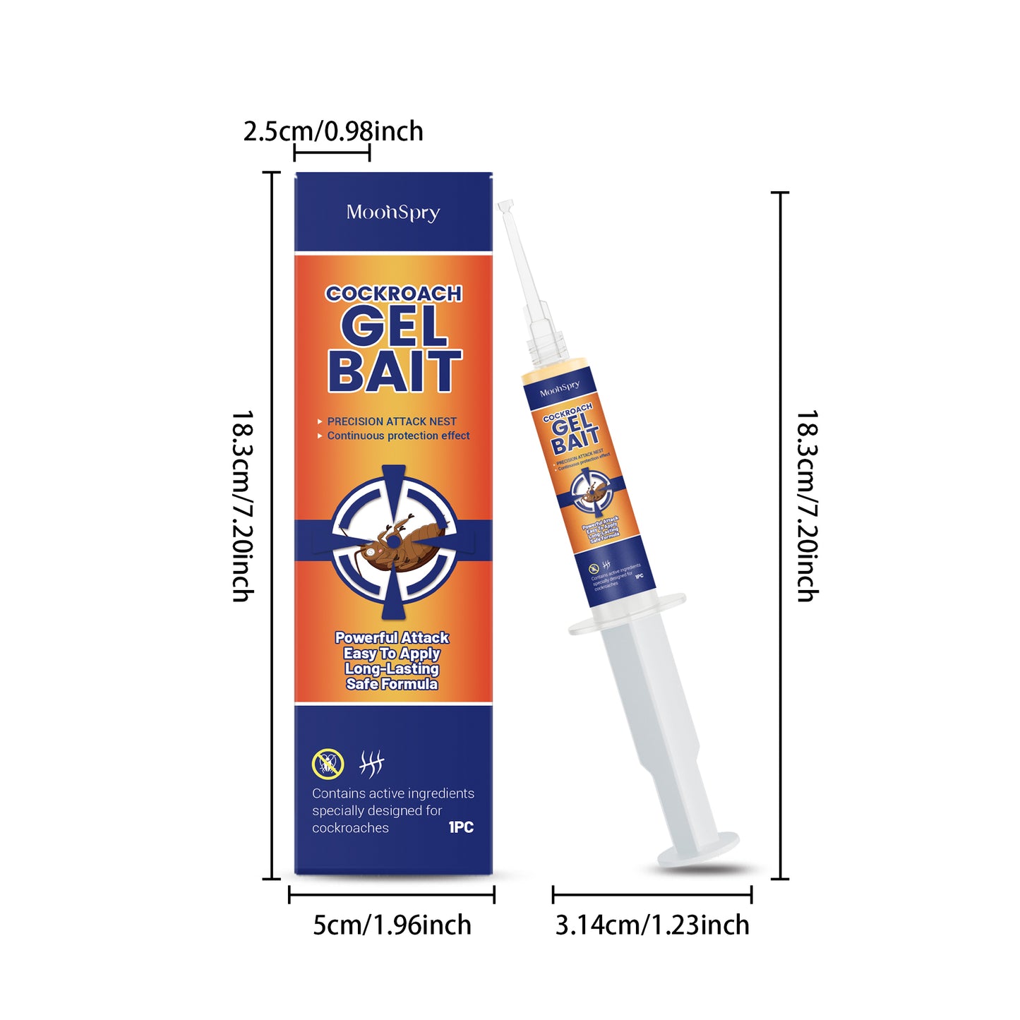 Cockroach Gel Bait - Pest Control Trap for Kitchen and Home Use