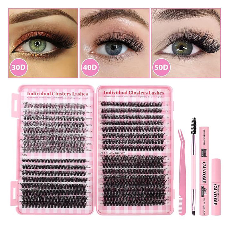 DIY Cluster Eyelash Extension Kit - 4-Piece Professional Lash Set