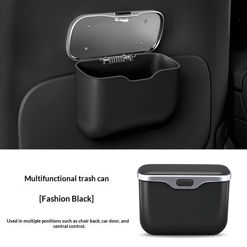 Car Trash Can Hanging Storage Bin Multi-Functional Interior Organizer