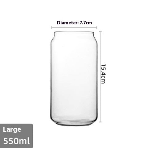 Transparent Borosilicate Glass Cup with Lid & Straw - Modern Drinkware