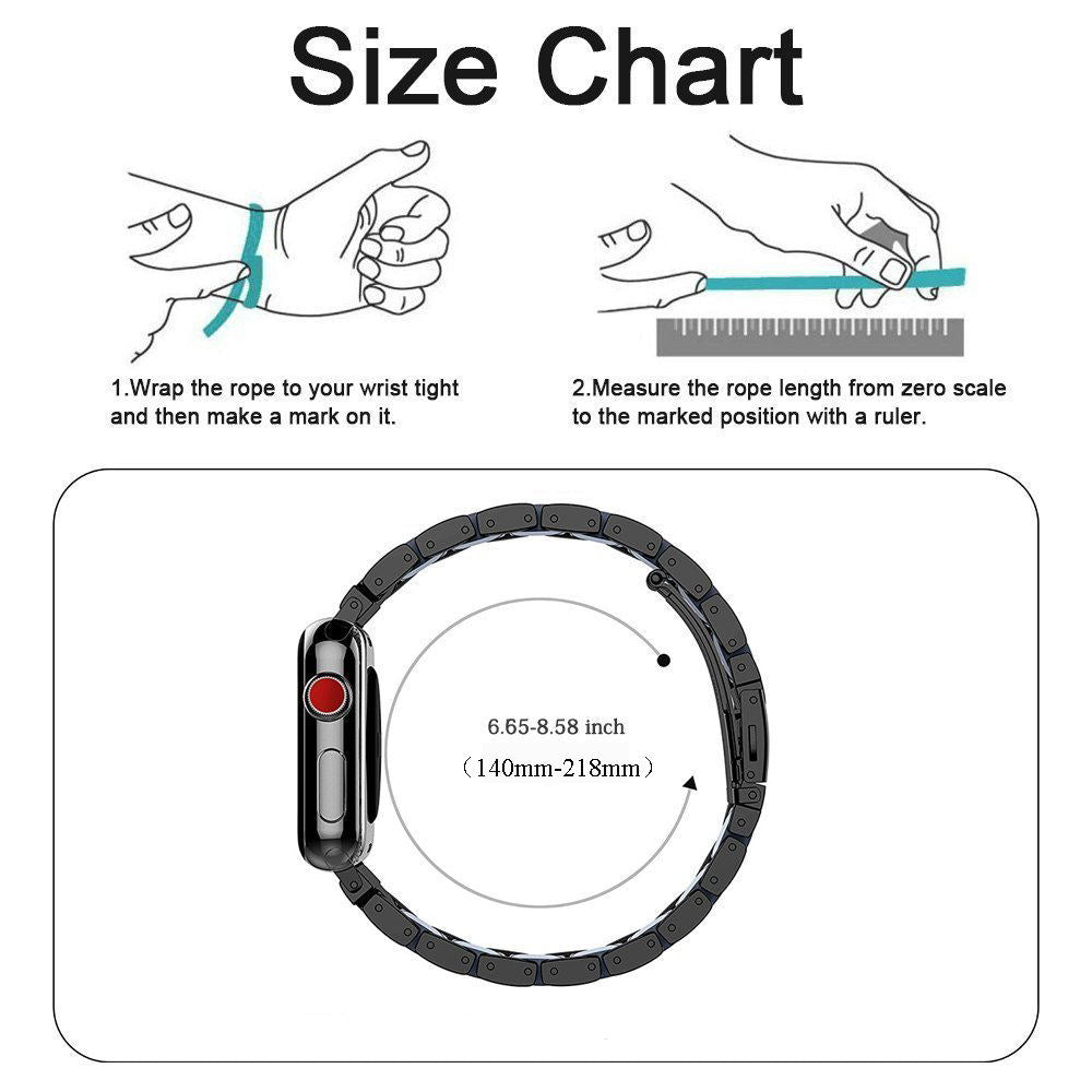 Full Metal Diamond Starry Watch Band for 38/40mm & 42/44mm Watches - Stylish Steel Strap