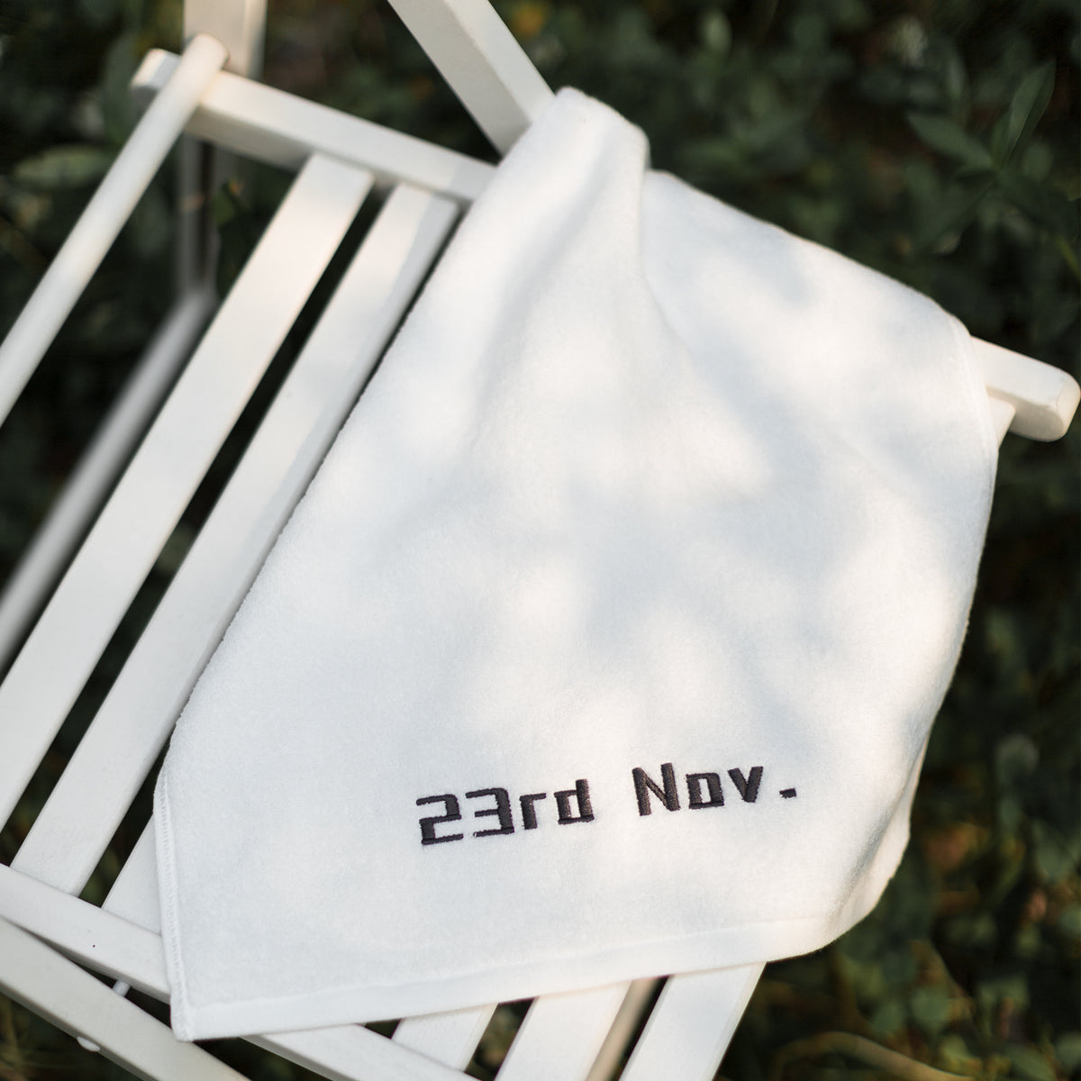 Personalized Cotton Towels with Birthday Embroidery - Customizable Size & Color