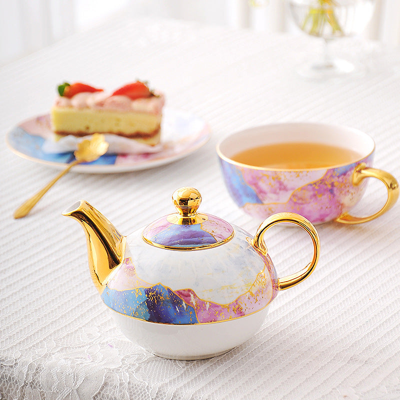 European Fashion Ceramic Pot Set - Gold Finish for Home & Garden