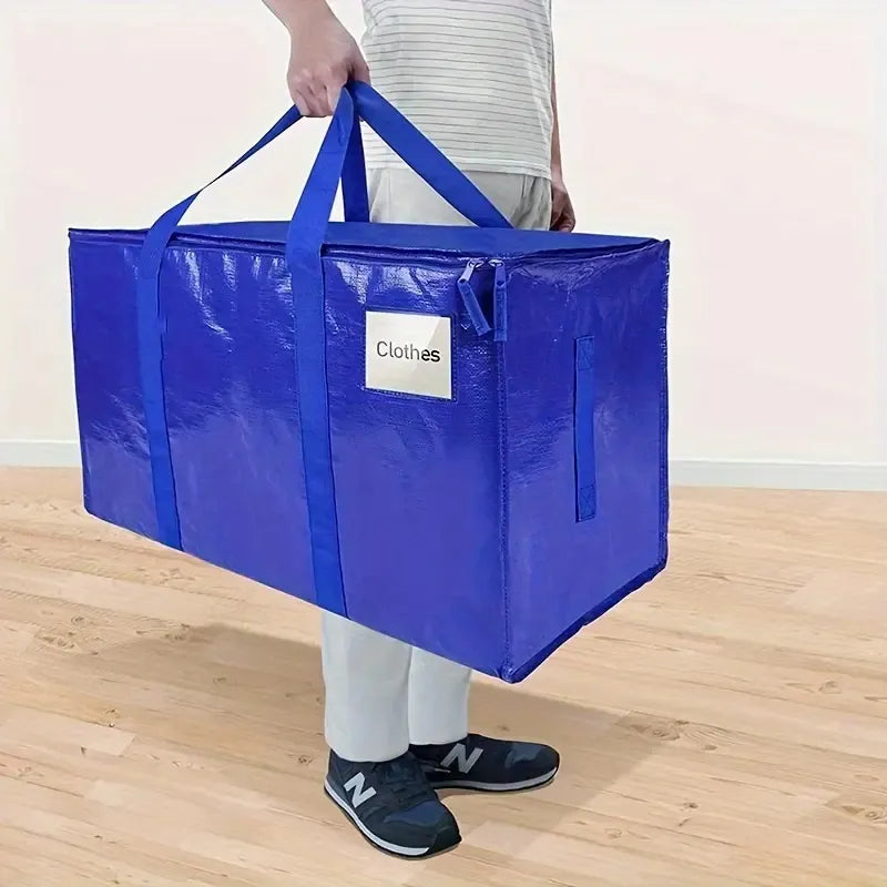 Large Mobile Bag With Zipper And Handle, Heavy-duty Storage Tote Box,
