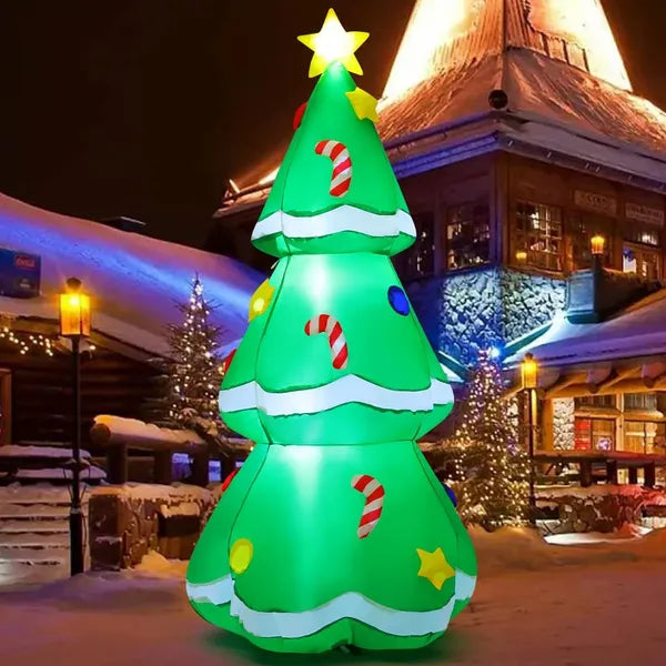5 FT Christmas Inflatable Tree with LED Lights - Green