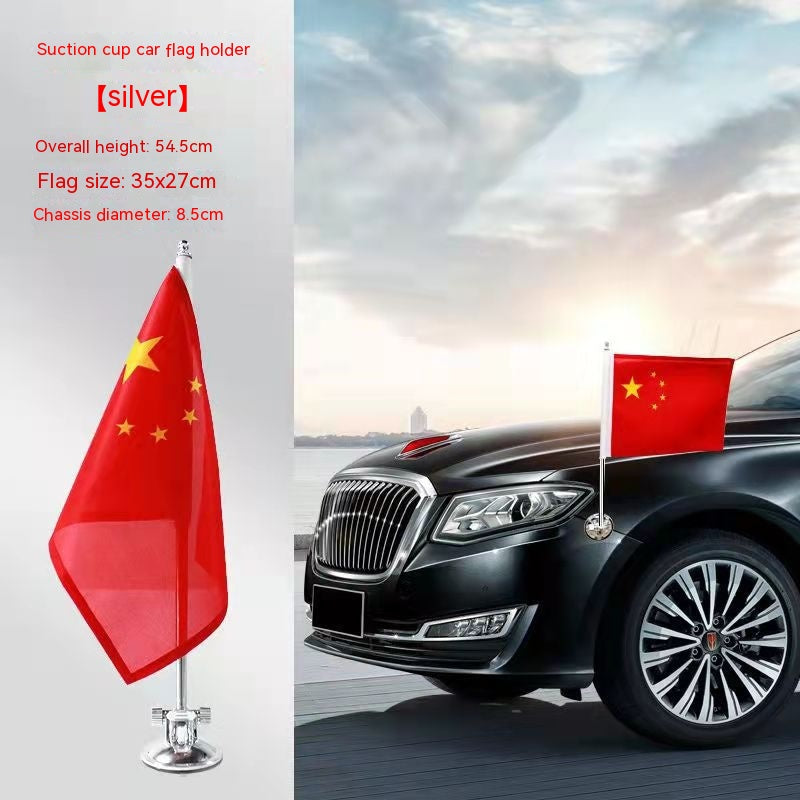 Telescopic Vehicle Flagpole Mount for Cars Trucks & RVs - Stainless Steel, 45cm