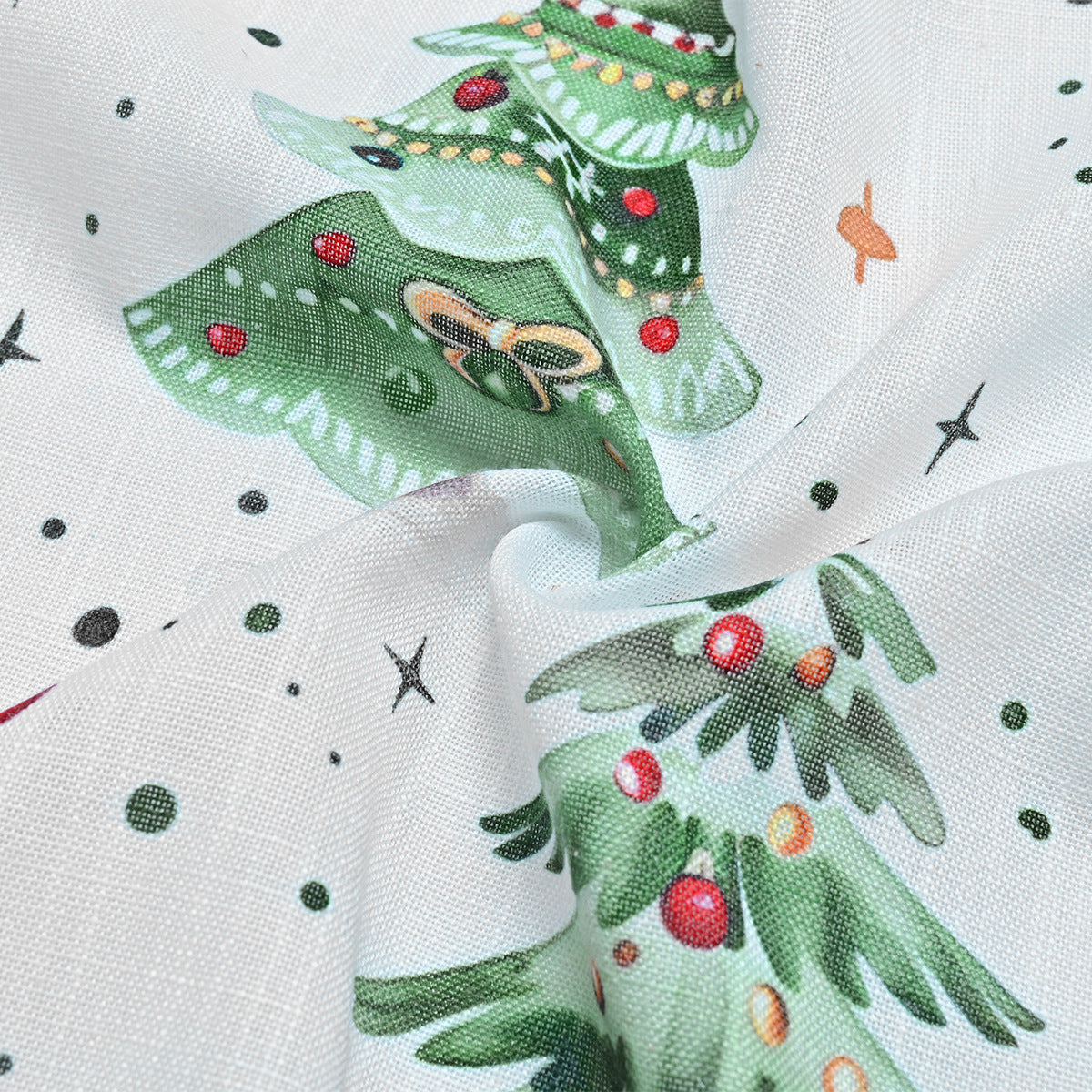 Christmas Forest Punching Curtain Decoration - Holiday Window Shade