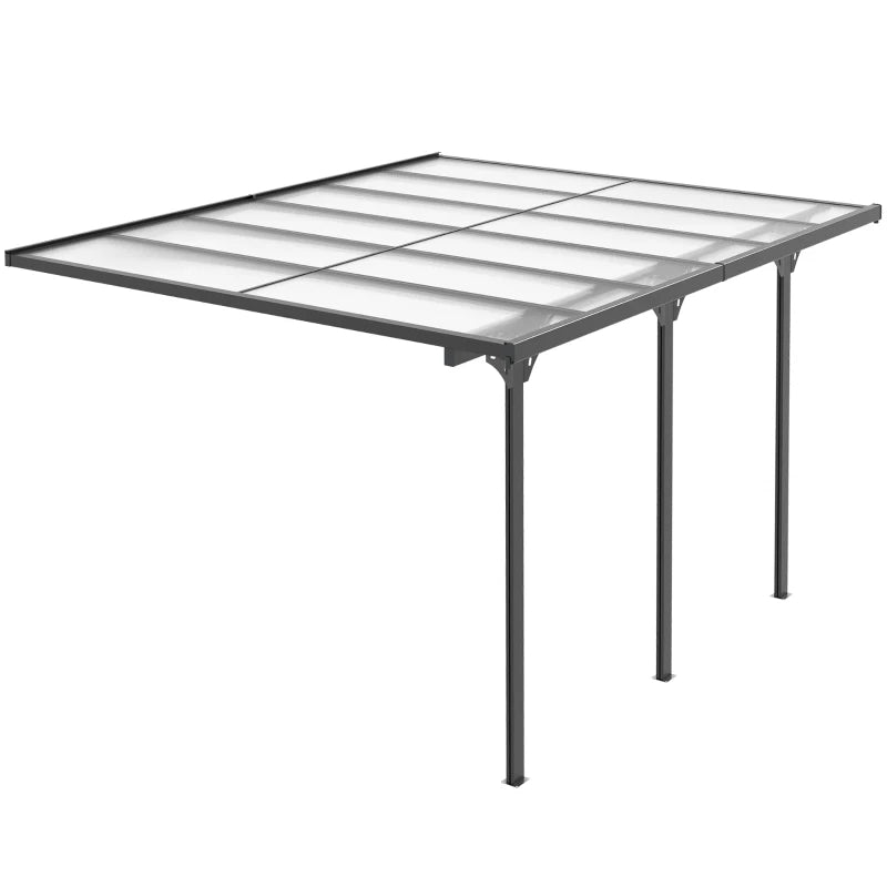 12' X 10' Outdoor Polycarbonate Pergola, Transparent UV Blocking