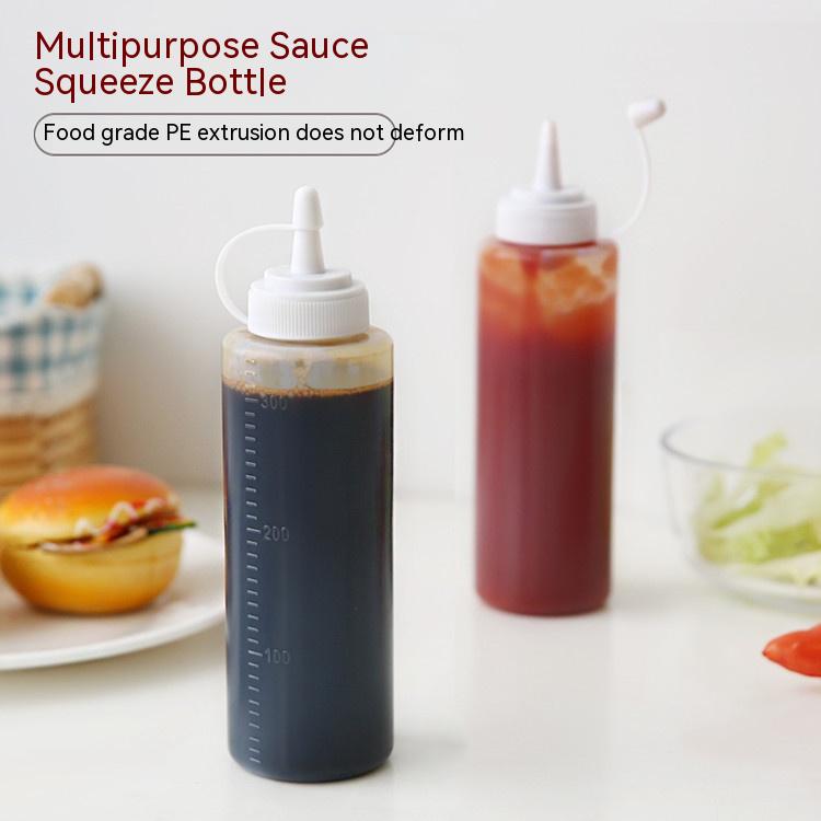 Food Grade Plastic Squeeze Bottle for Seasonings 200ml/300ml - Eco-Friendly Kitchen Storage