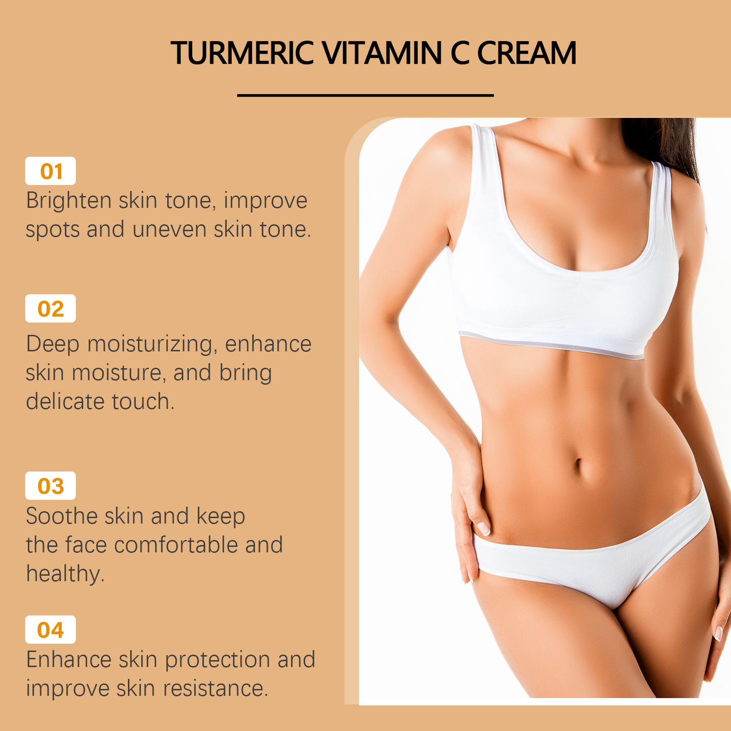 Vitamin C Firming Body Cream - Moisturizing & Brightening Skin Care
