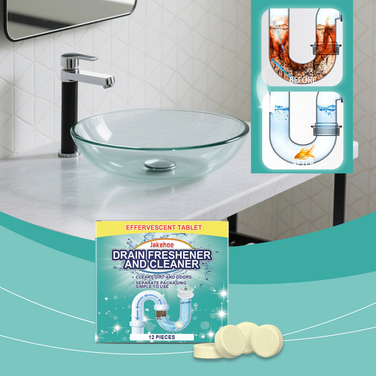 Pipe & Tube Cleaning Sheet 12pcs - Plumbing Maintenance Kit