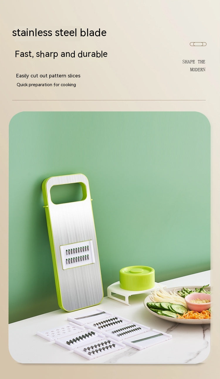 Multi-Function Vegetable Chopper with Stainless Steel Cutter and Storage