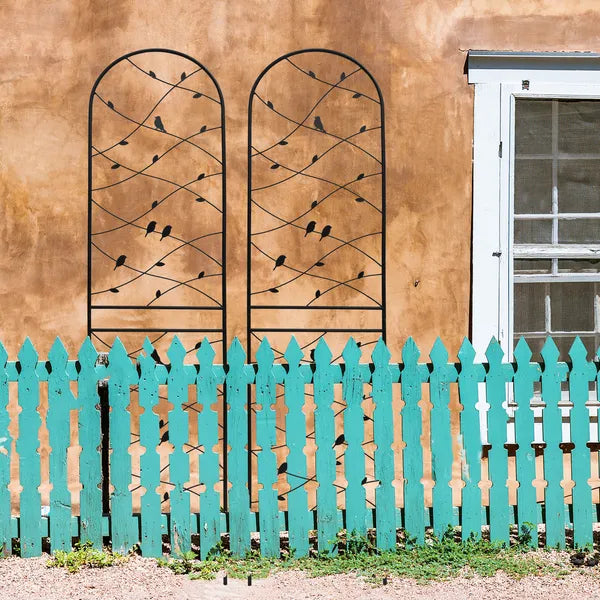 Metal Garden Trellis 86.7" x 19.7" - 2 Pack for Climbing Plants, Black