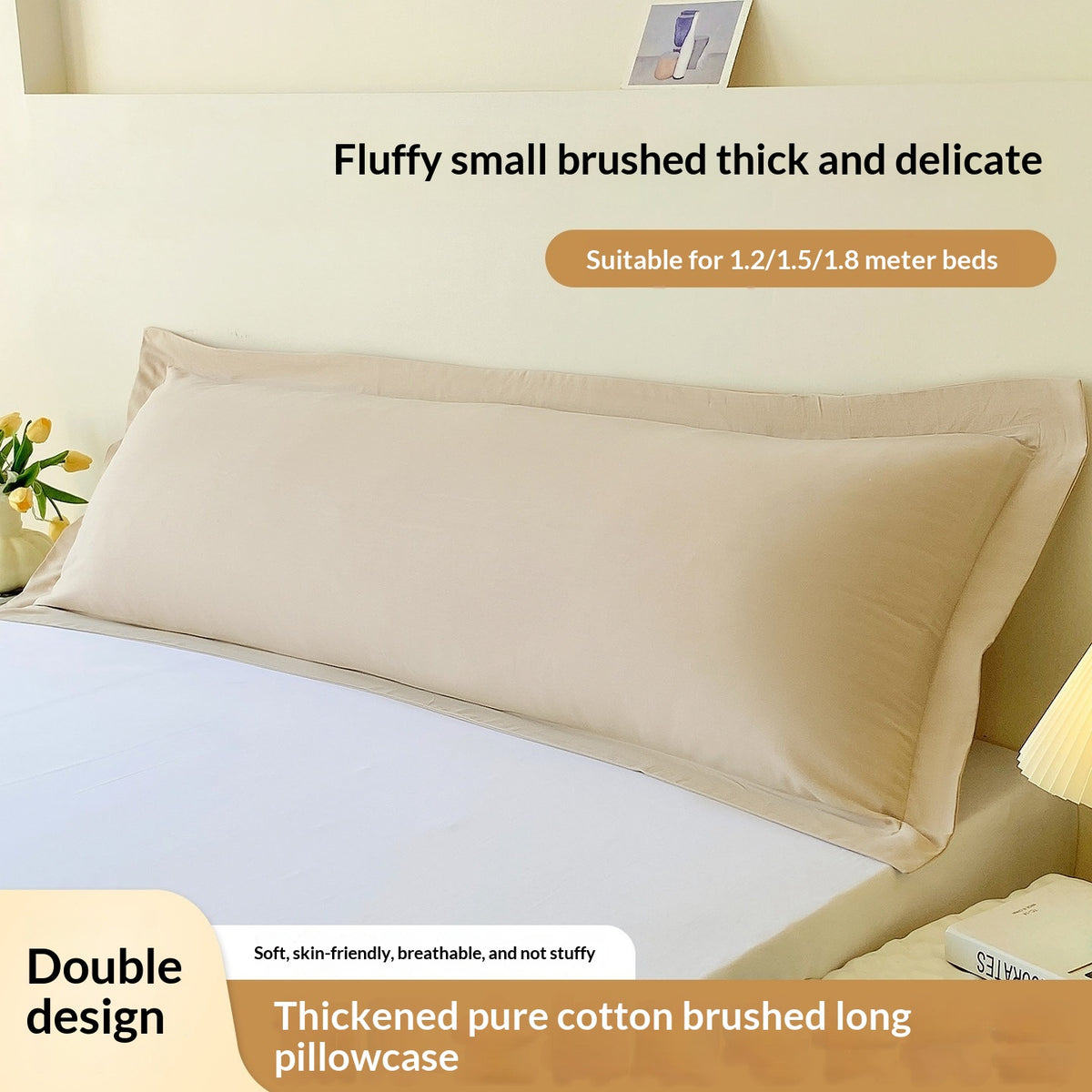Double Cotton Pillowcase Cover Set - Modern Minimalist Home Decor