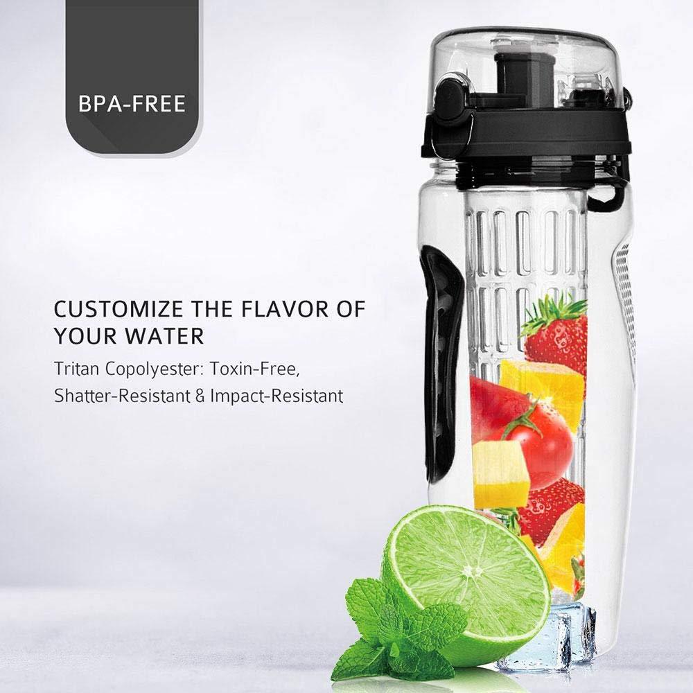 32oz Fruit Infuser Water Bottle - BPA Free, Leakproof Design