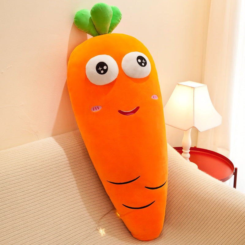 Radish Shape Plush Throw Pillow - Cute Carrot Design, Soft Home Decor