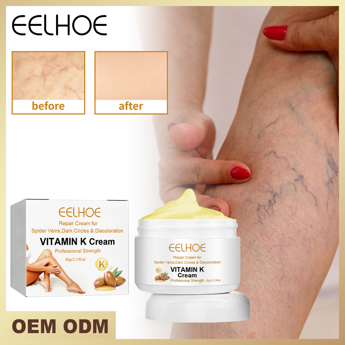 Vitamin K Cream for Skin Brightening and Vein Care 60g