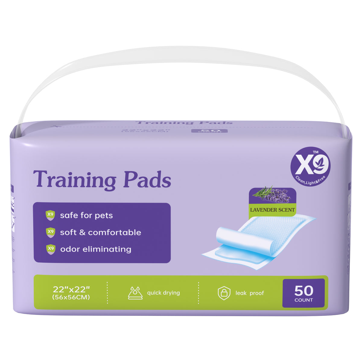 Lavender Scented Disposable Pet Training Pads - Leak-Proof Absorbent Dog Pee Pads