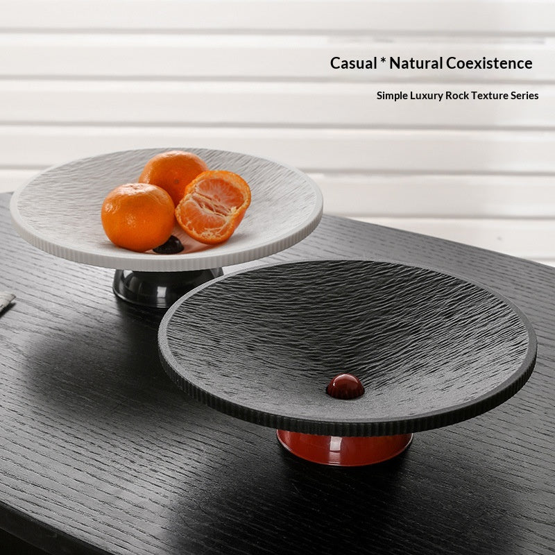 Minimalist Dried Fruit Serving Tray - Light Luxury Vintage Plastic Dinnerware