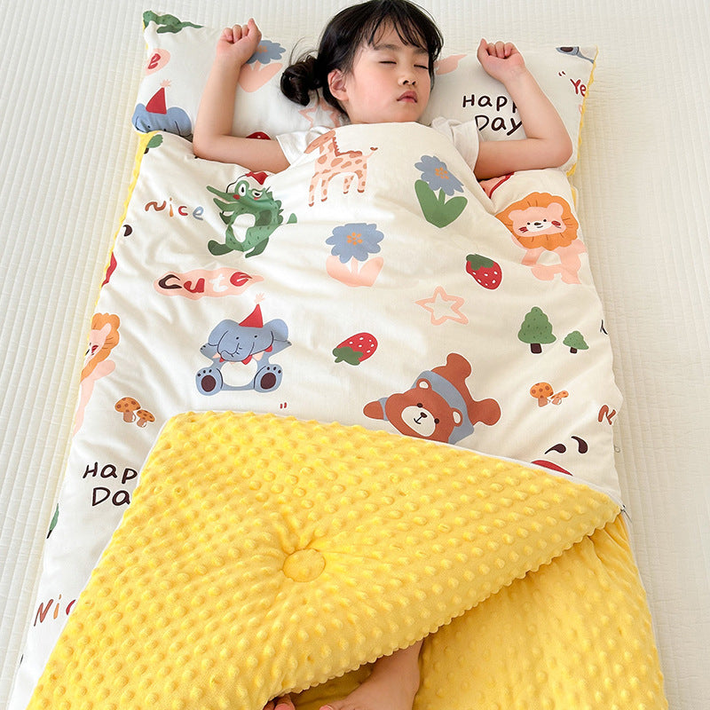 Children's Cotton Sleeping Bag for All Seasons - Anti-Kick Design